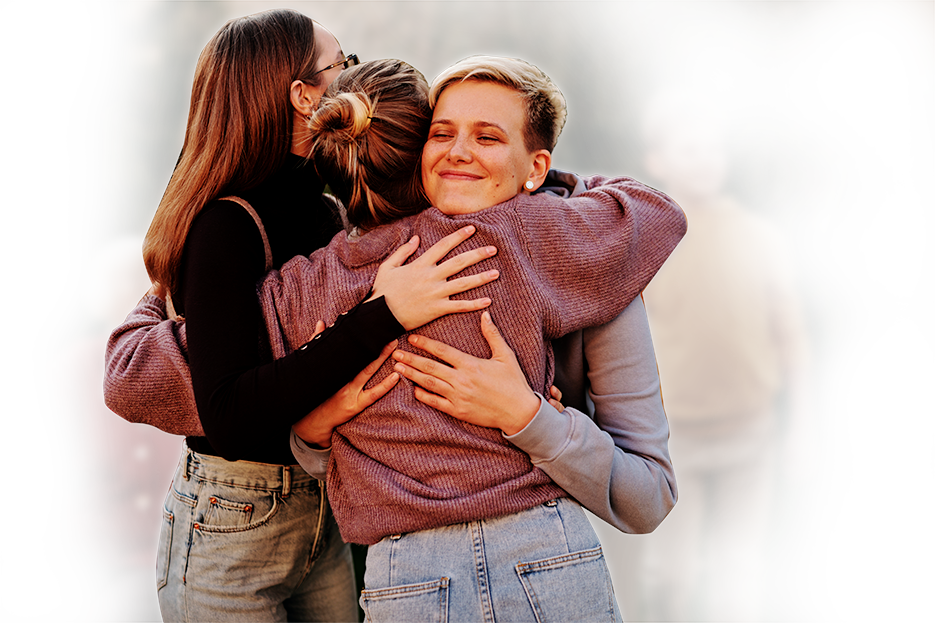 Three Women Hugging